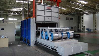 The 150KW bogie-type aluminum alloy aging furnace exported to South Korea has completed commissioning