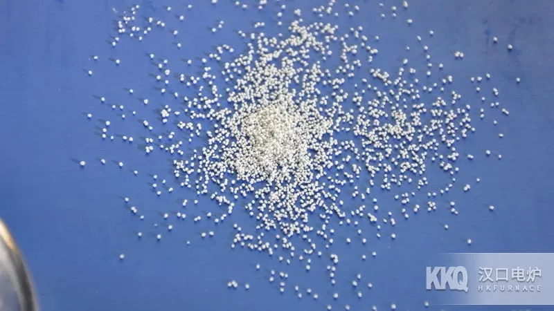 Finished product of vitrified microbeads